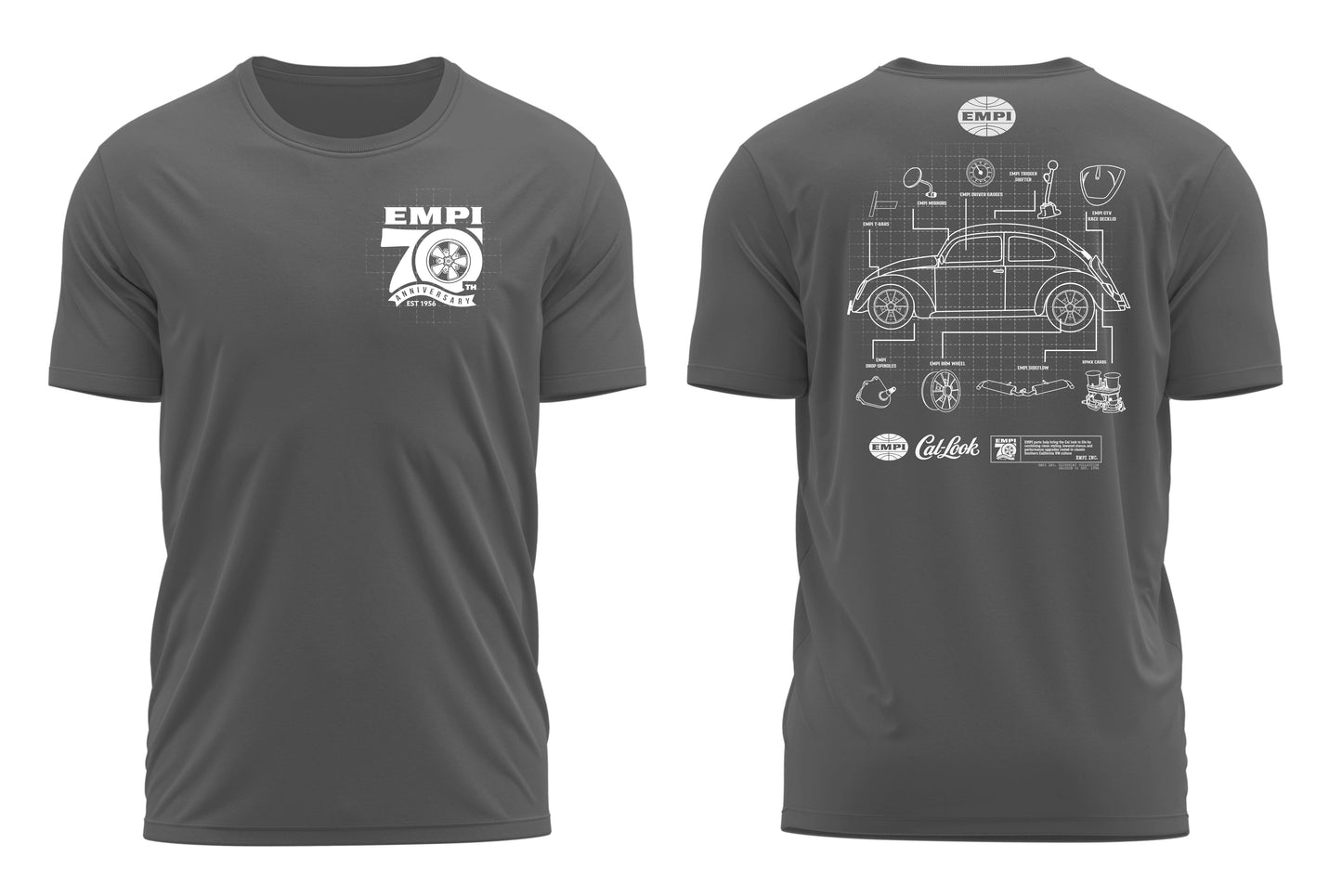 Cal-look Blueprint T-shirt - Grey