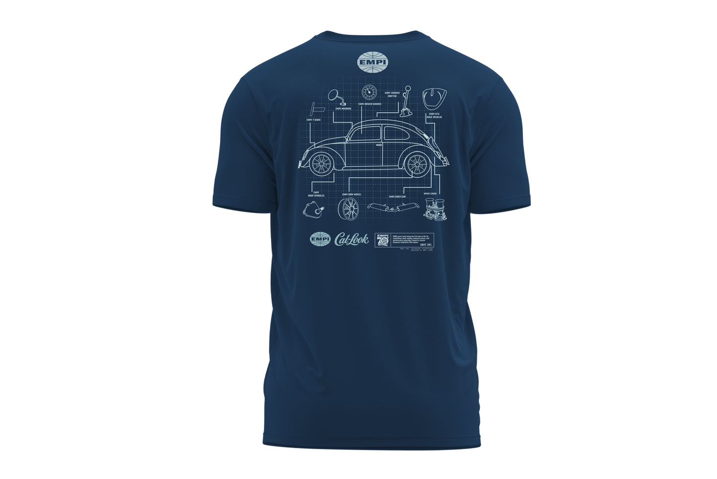 Cal-look Blueprint T-shirt - Navy